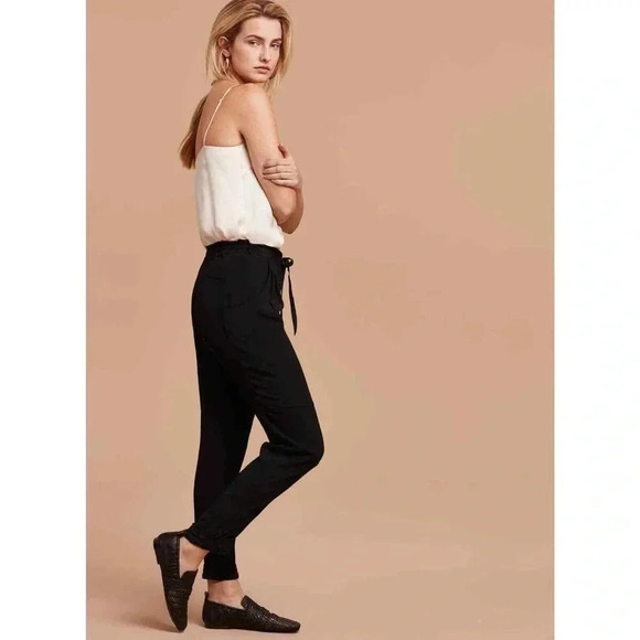 Wilfred Maraist black pants joggers drawstring pockets cuffed Size S - Picture 10 of 10